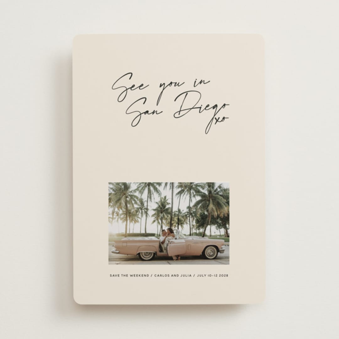 "Heated" - Save the Dates in Mellow by Inkblot Design - Front