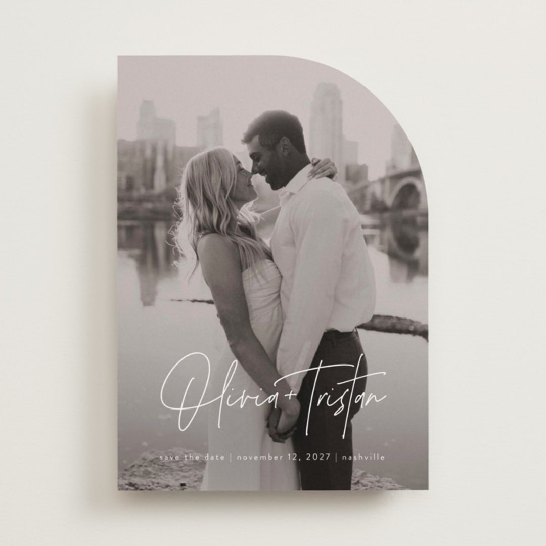 "Signature Pair" - Save the Dates in Pearl by Jessica Williams - Front