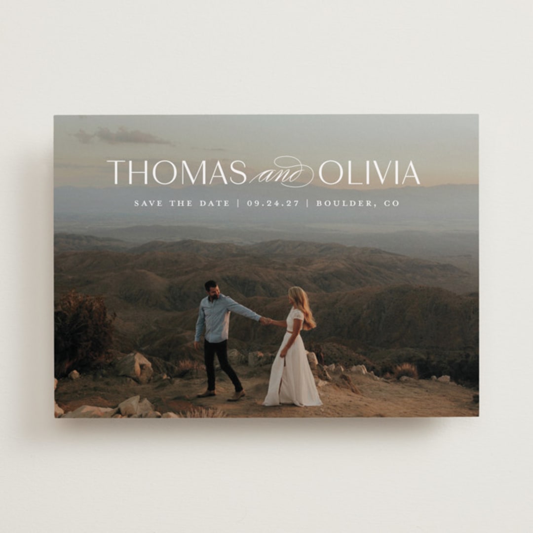"Elegantly Modern" - Save the Dates in Cloud by Elizabeth Bishop - Front