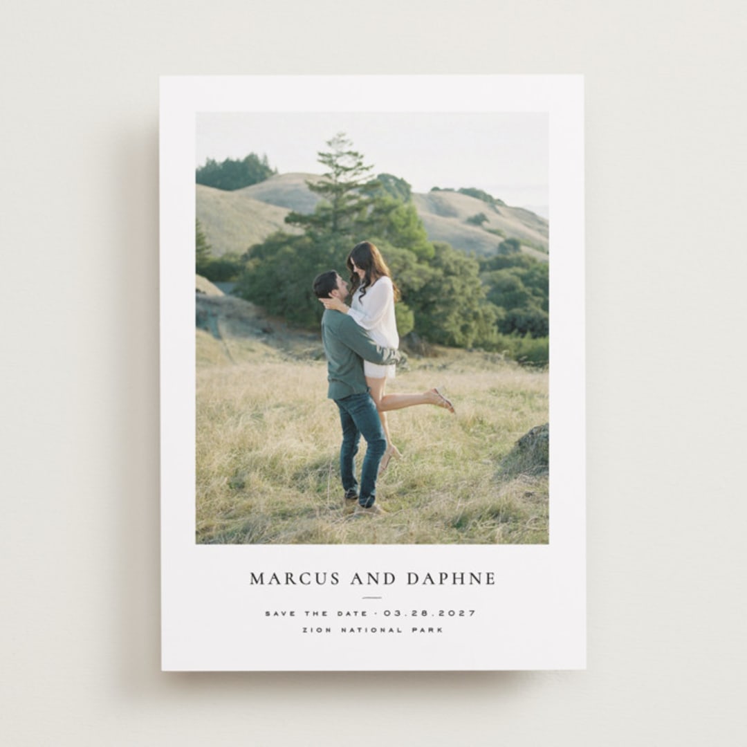 "Daisies" - Save the Dates in Ink by Wildfield Paper Co - Front