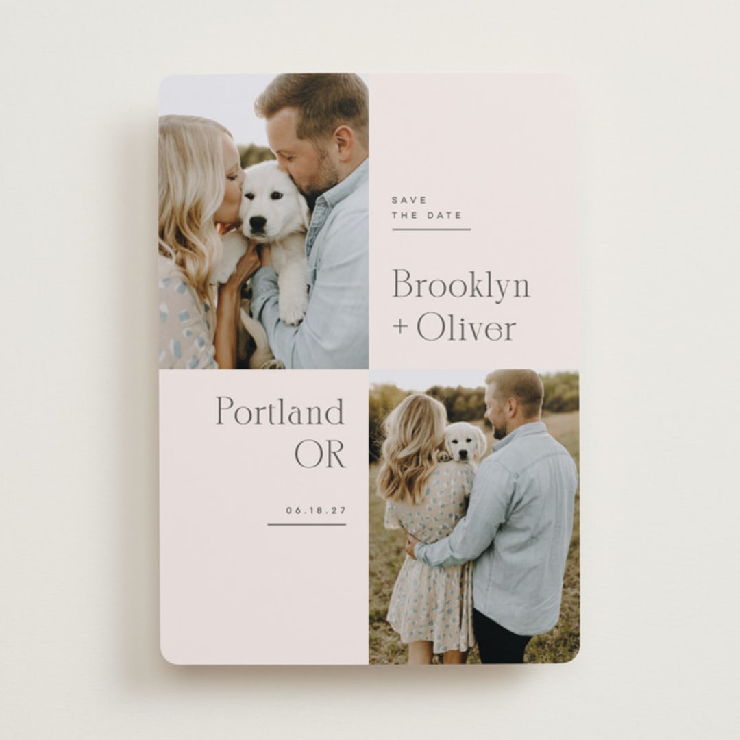 "Portland" - Save the Dates in Latte by Kristie Kern - Front