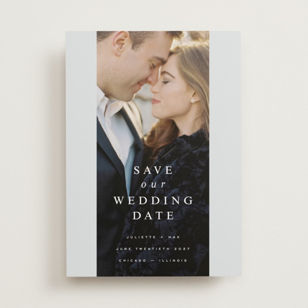 "French Love Story" - Save the Dates in Crystal by Design Lotus - Front