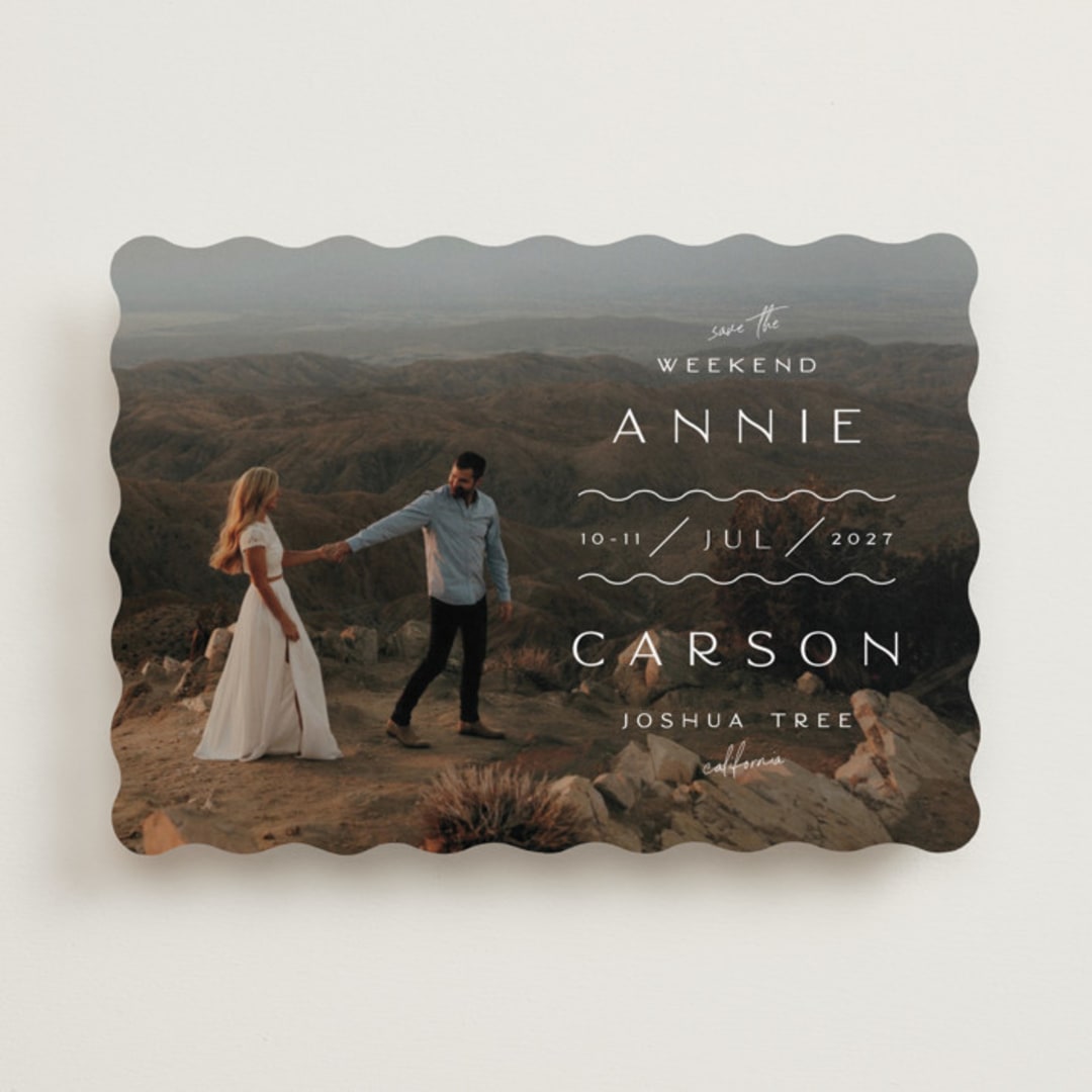 "Wiggly Weekend" - Save the Dates in Bone by Alaina Cherup - Front