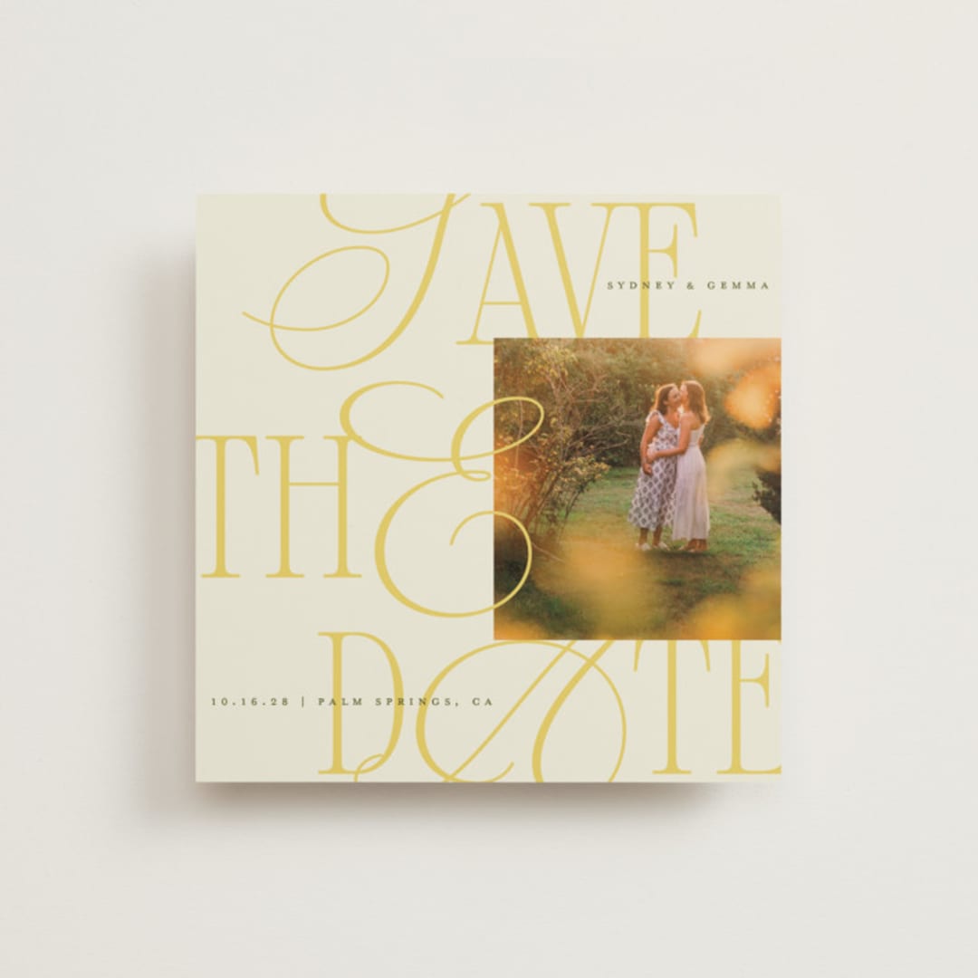 "Bloom" - Save the Dates in Caribbean Citrus by Morgan Kendall - Front