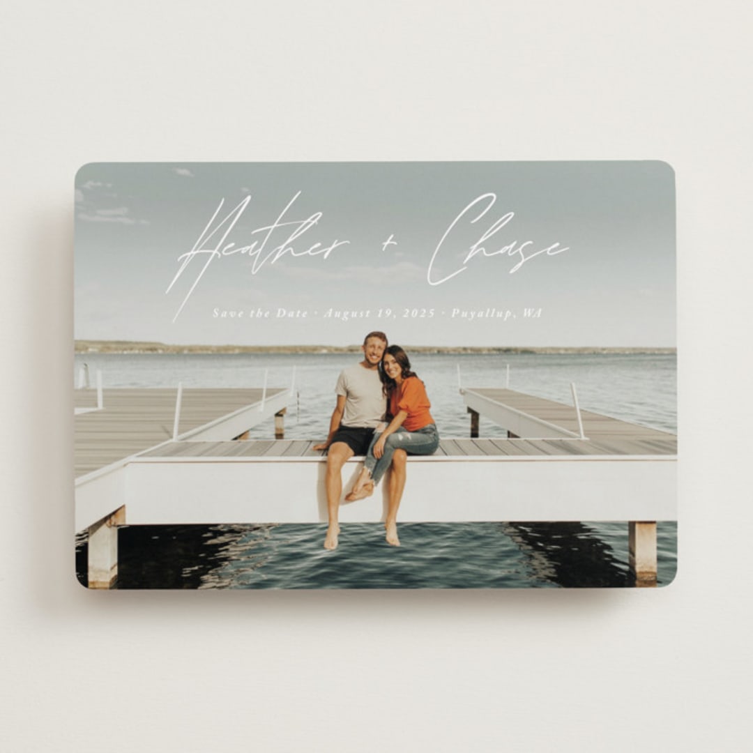 "Hitched" - Save the Dates in Snow by That Girl Press - Front