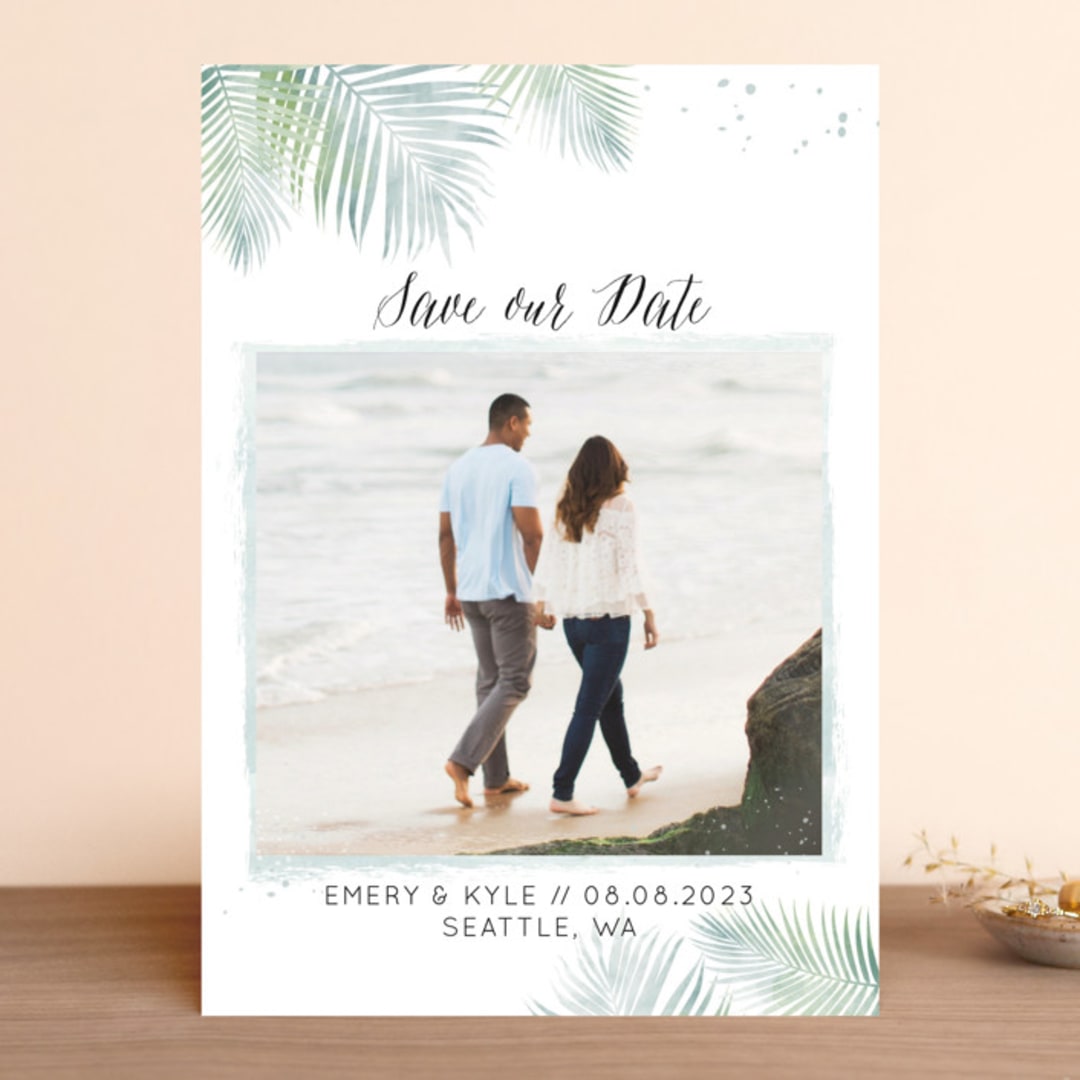 "Sunny Wedding" - Save the Dates in Seafoam by My Splendid Summer - Front