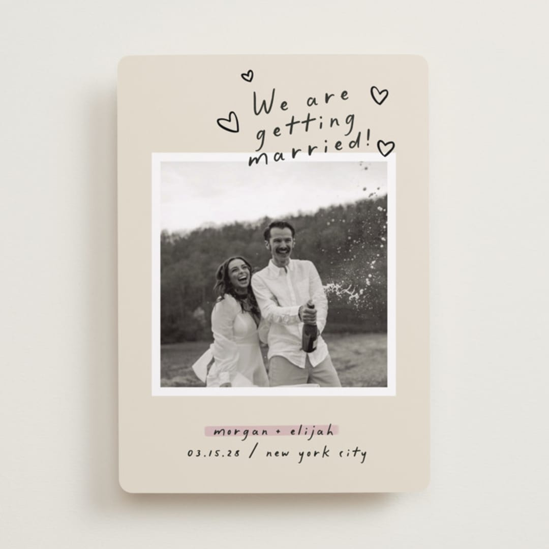 "Surprise!" - Save the Dates in Nero by Pati Cascino - Front