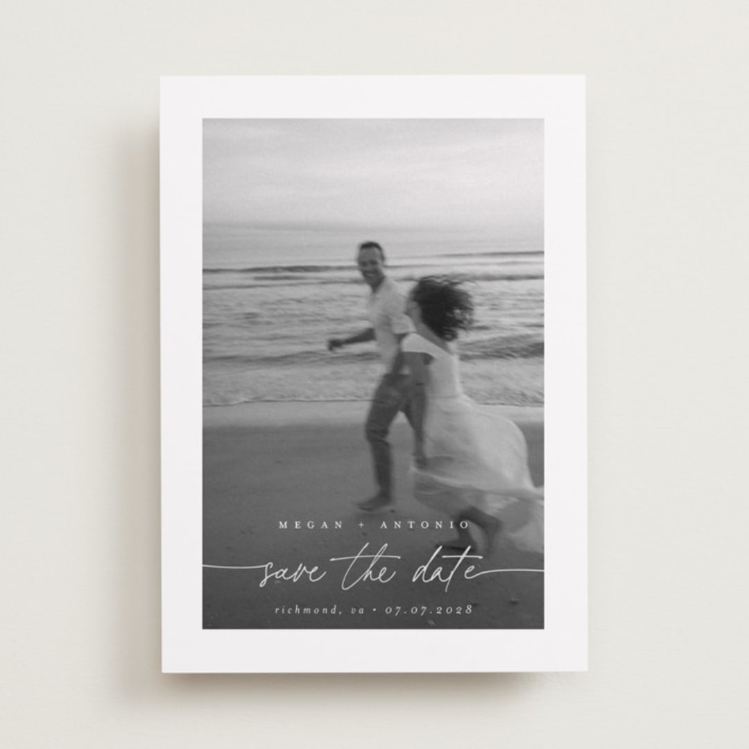 "Gaussian" - Save the Dates in Ivory by Pippa Shaw - Front