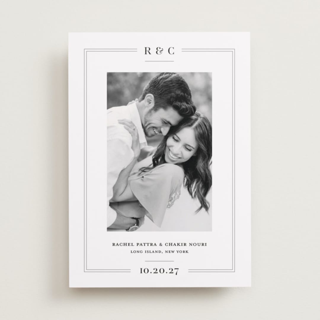 "Alcott" - Save the Dates in Ebony by Meagan Christensen - Front