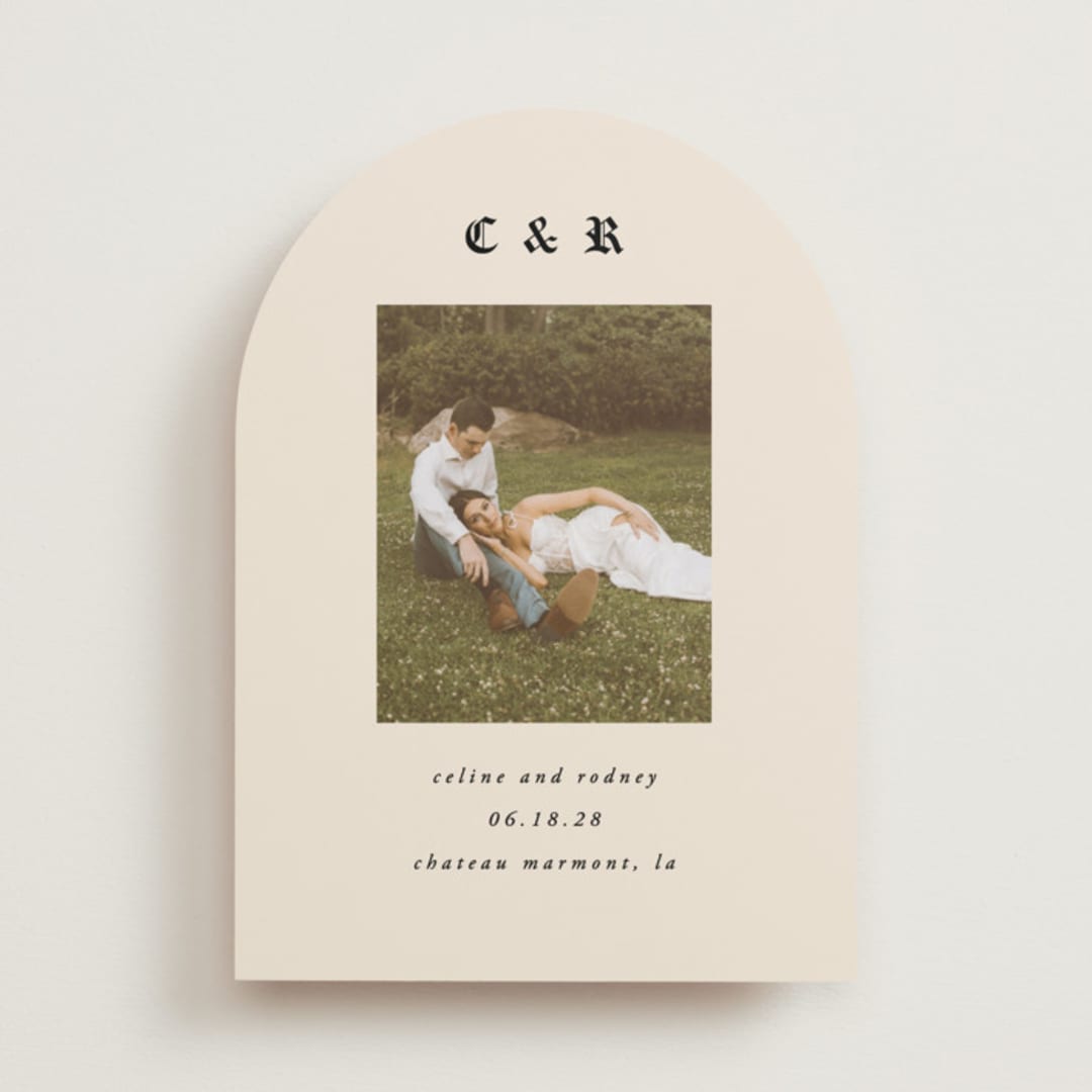 "Marmont" - Save the Dates in Ecru by AK Graphics - Front