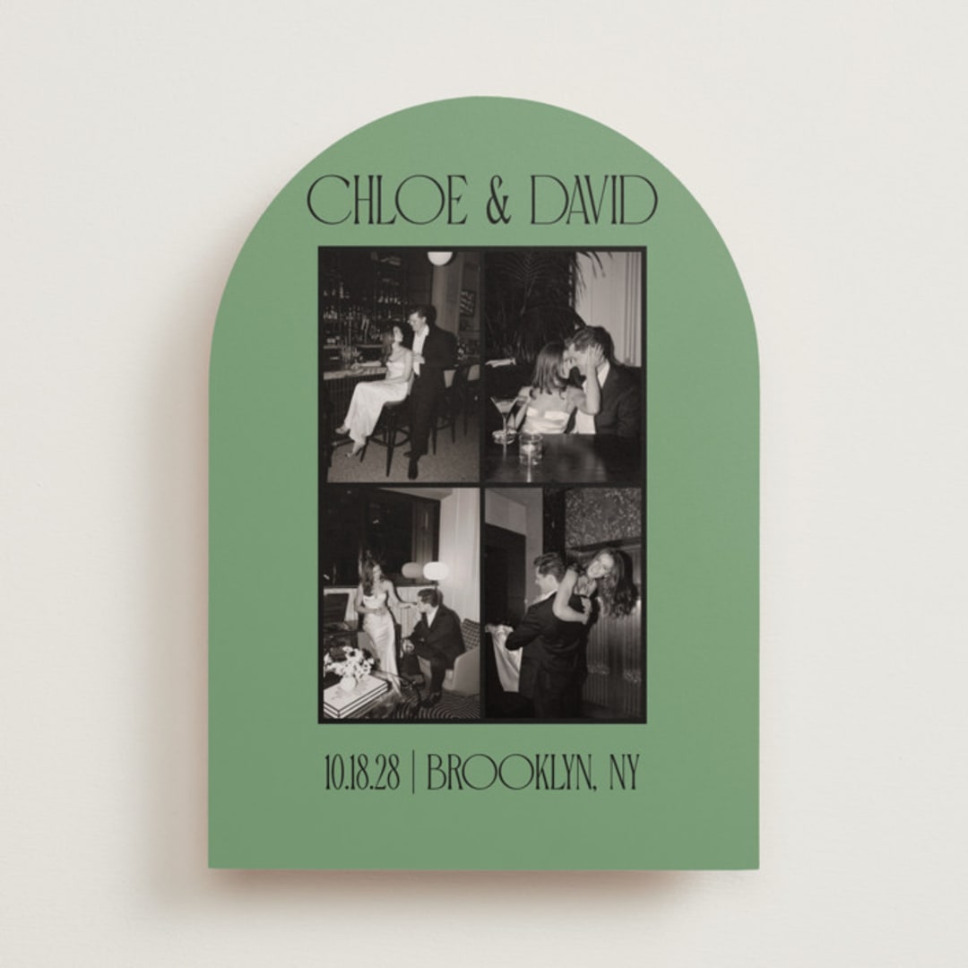 "Quad" - Save the Dates in Jade by Morgan Kendall - Front