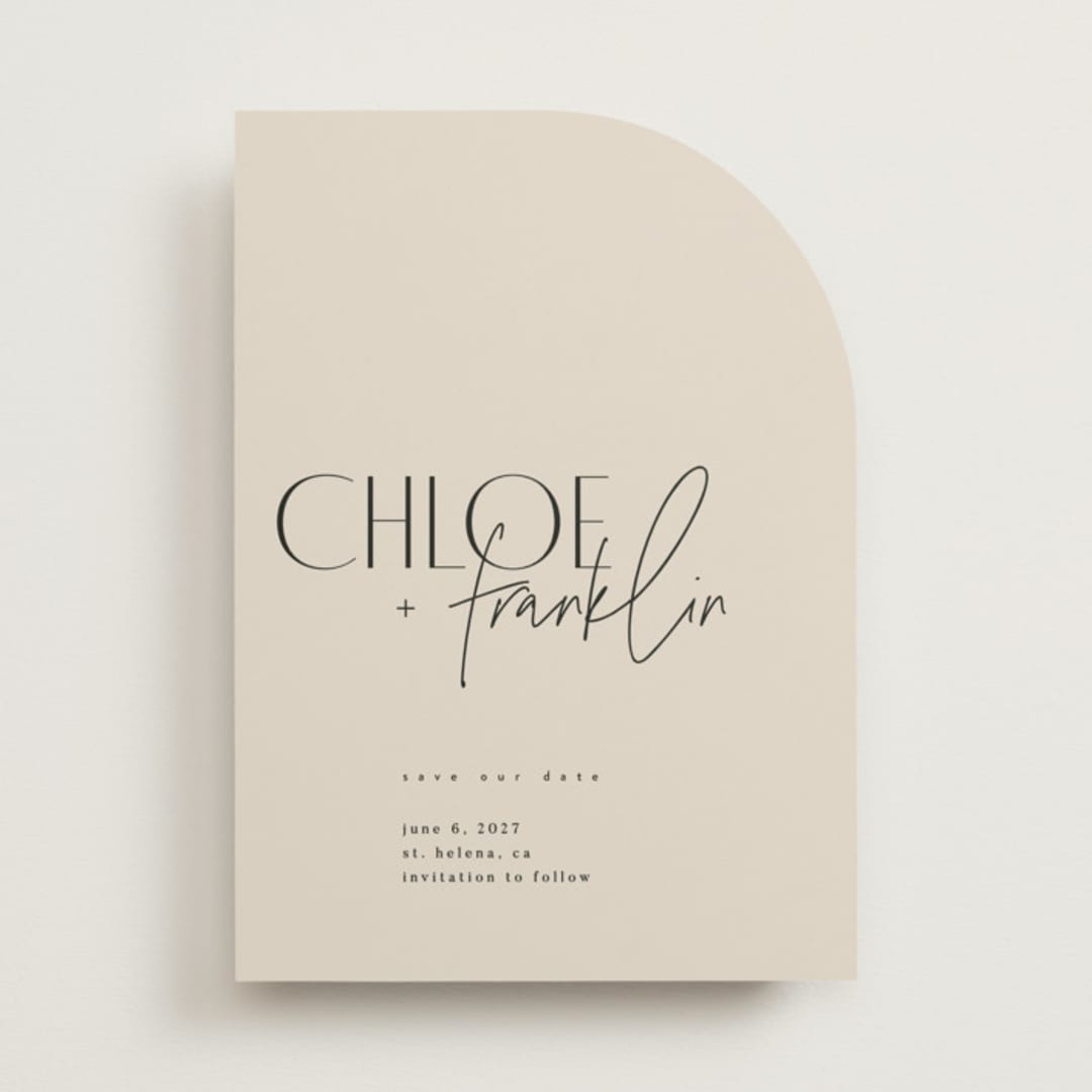 "Layered" - Save the Dates in Natural by Kelly Schmidt - Front