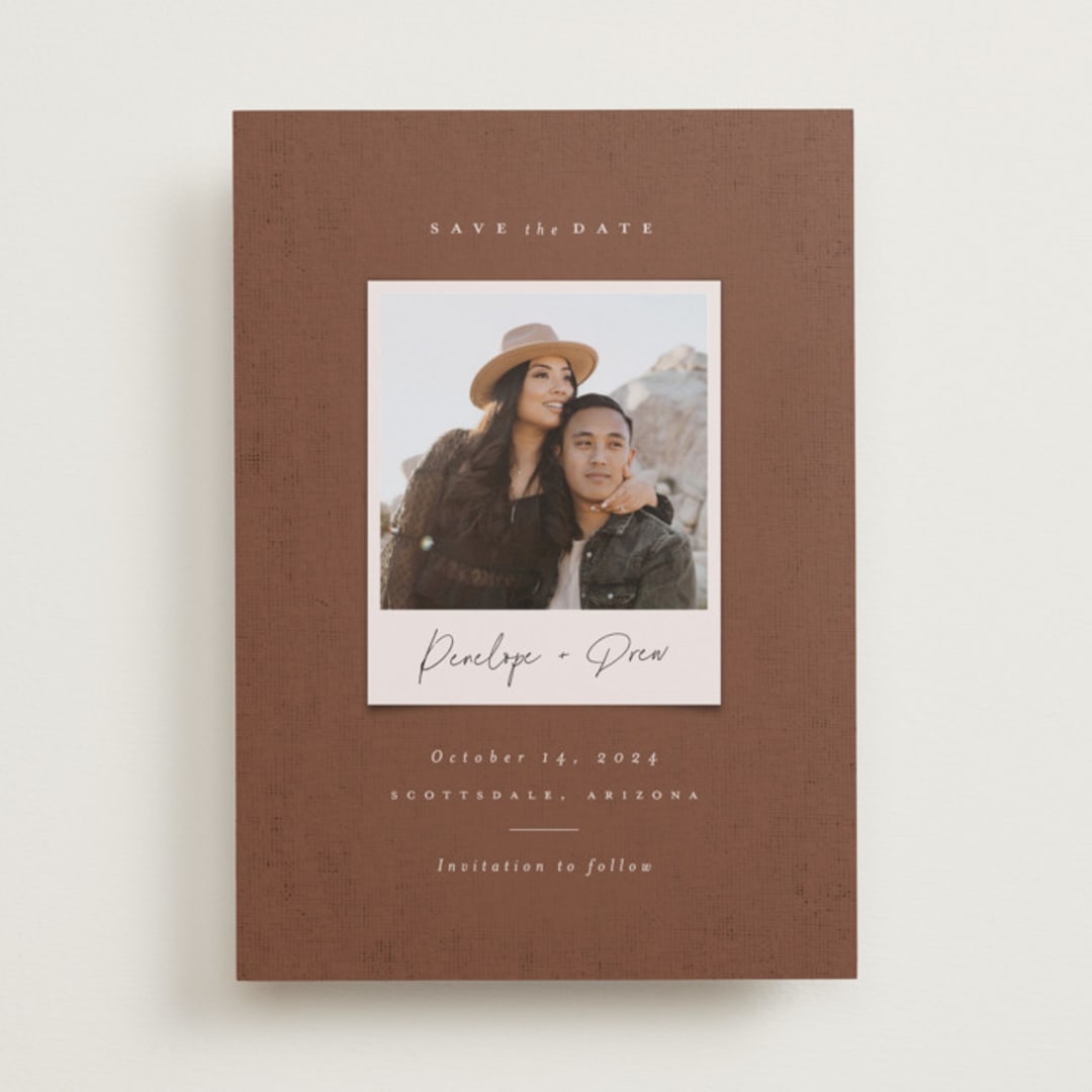 "Patina" - Save the Dates in Rust by Ekko Studio - Front