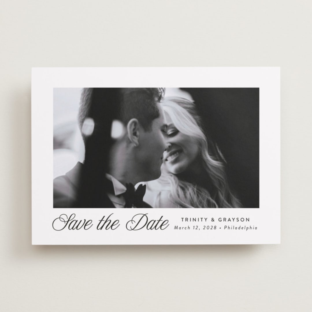 "Classically" - Save the Dates in Tux by Susan Asbill - Front