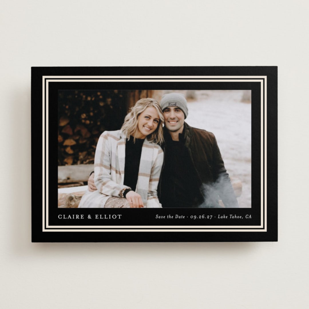 "Preppy Frame" - Save the Dates in Tuxedo by Carolyn MacLaren - Front