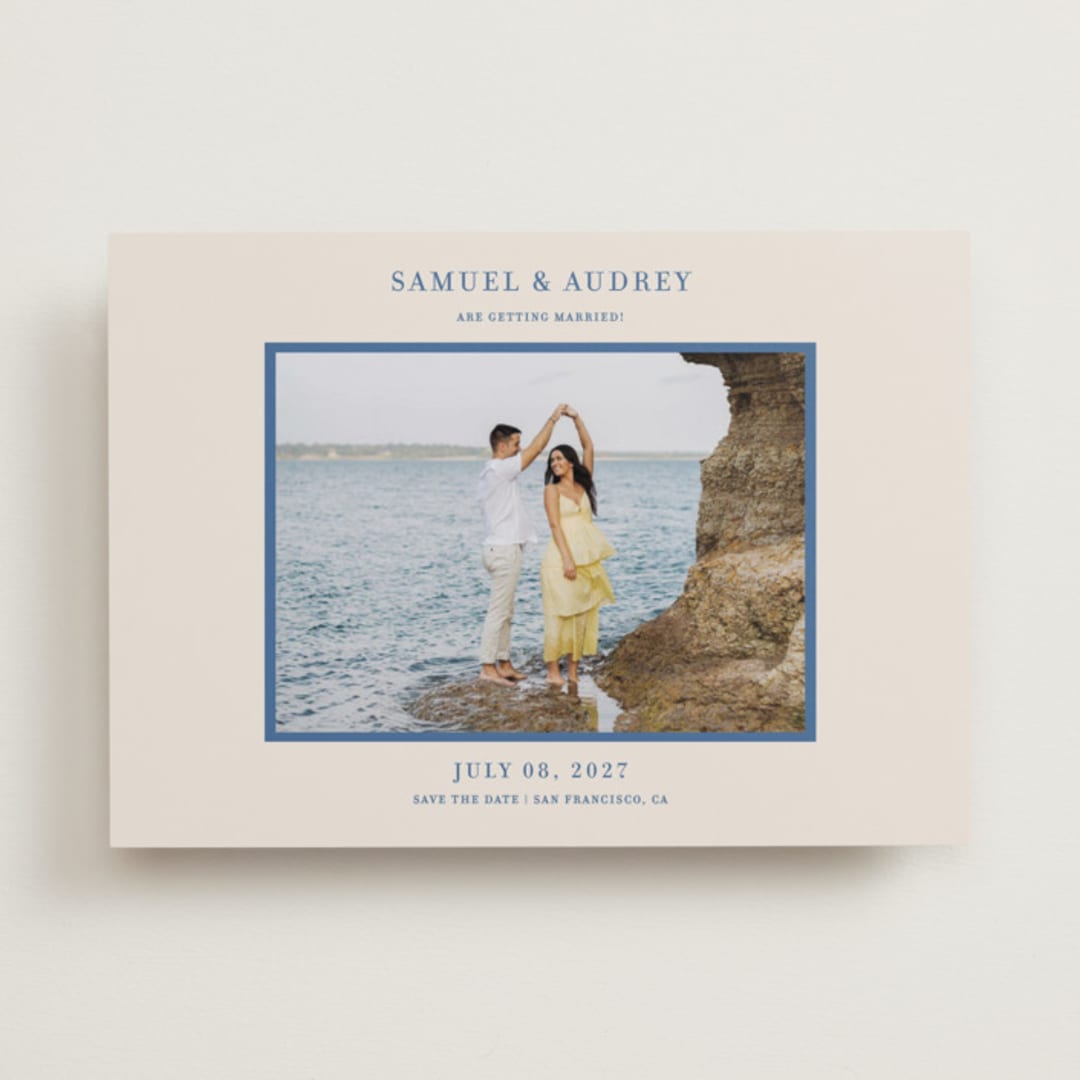 "Bermuda" - Save the Dates in Beach Blue by Ani Somi - Front