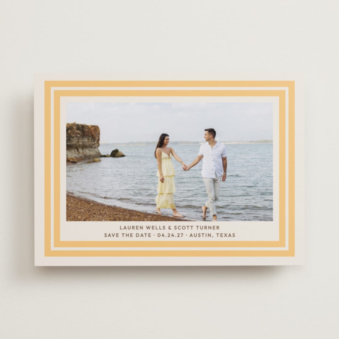 "Negroni" - Save the Dates in Sunflower by Megan Davis - Front