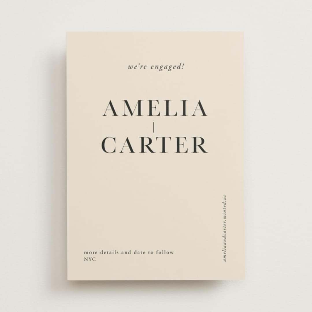 "Booked" - Save the Dates in Ink by Mere Paper - Front