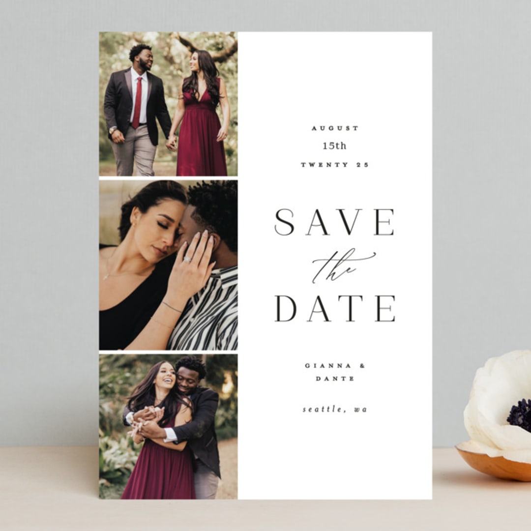 "Spaced" - Save the Dates in Tuxedo by Ashley Rosenbaum - Front