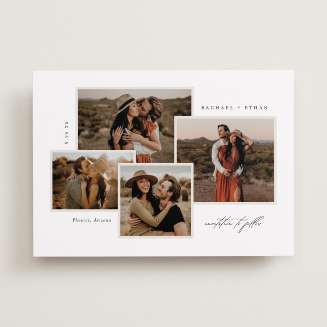 "Frames" - Save the Dates in Onyx by Genna Blackburn - Front