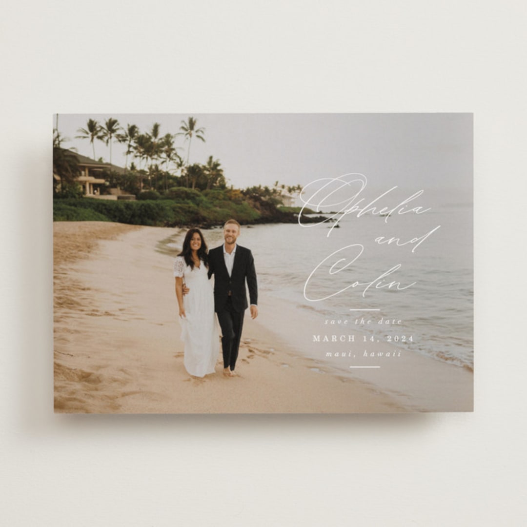 "Paradise Found" - Save the Dates in Cloud by Ashlee Townsend - Front