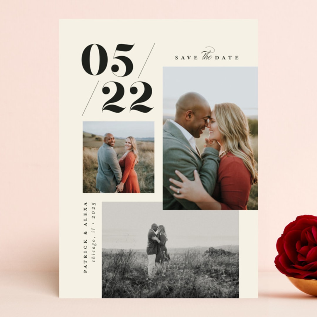 "Big Date" - Save the Dates in Ivory by Anastasia Makarova - Front