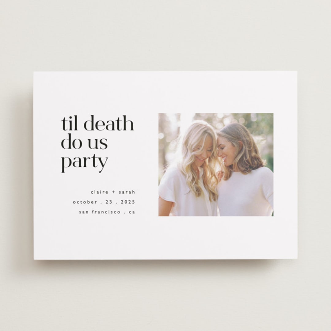 "Til death" - Save the Dates in Cloud by Hudson meet Rose - Front