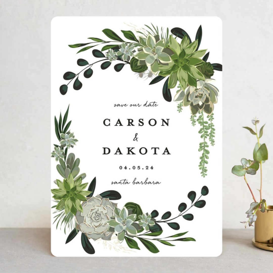 "Agave & Greens" - Save the Dates in Frosting by Susan Moyal - Front