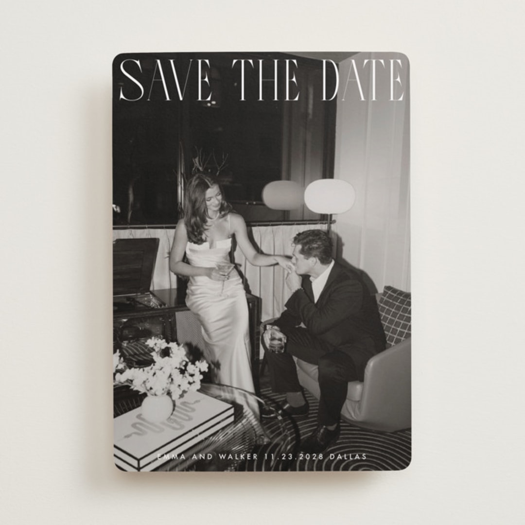 "classic timeless" - Save the Dates in Snow by Maja Cunningham - Front