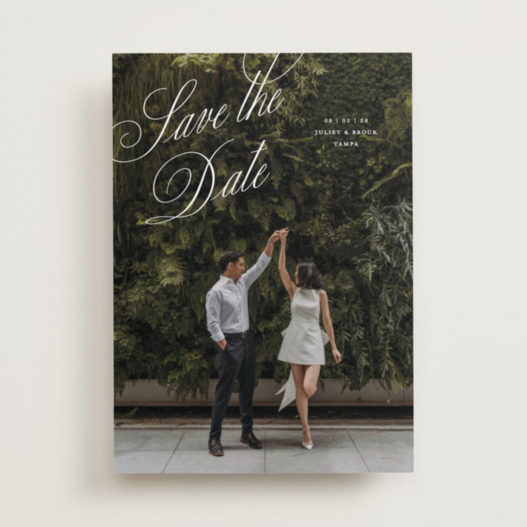 "Enamored" - Save the Dates in Pearl by Pixel and Hank - Front