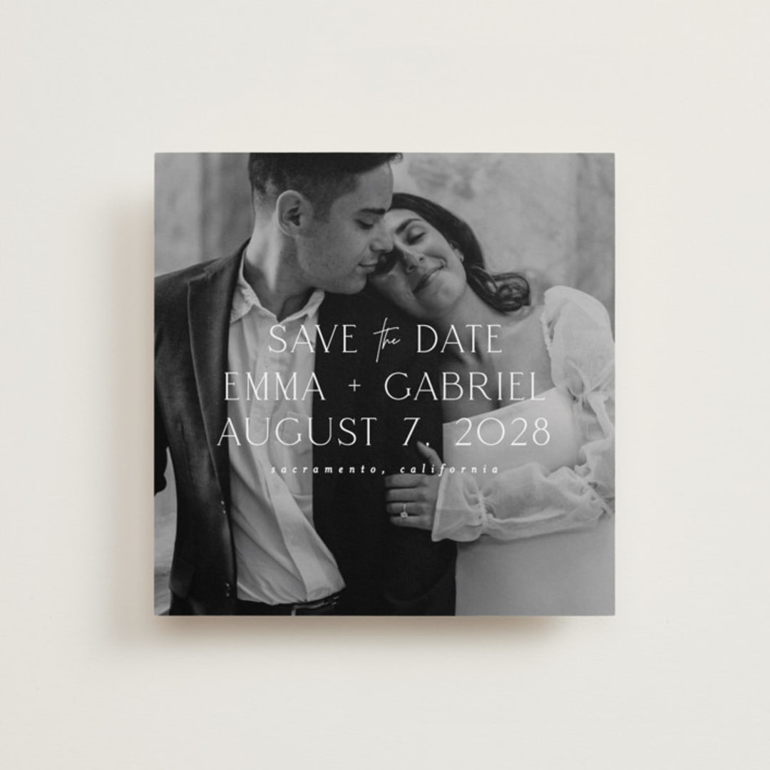 "centered love" - Save the Dates in Cloud by JoAnn Jinks - Front