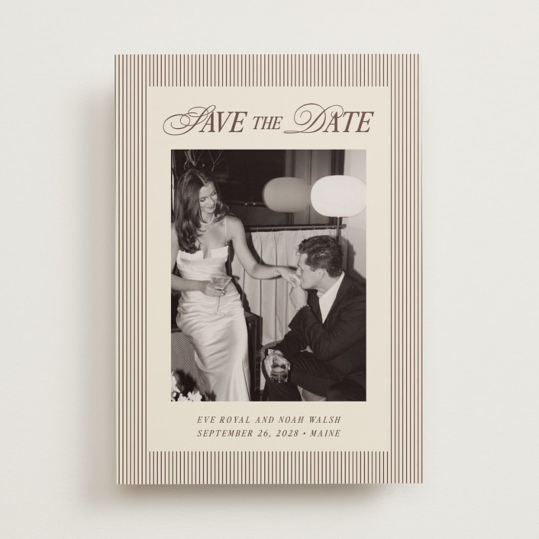 "Sienna" - Save the Dates in Maroon by Pati Cascino - Front