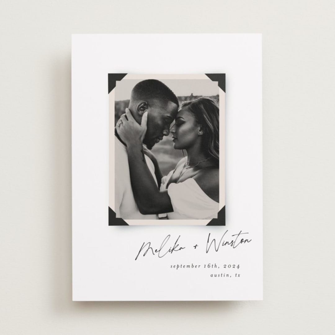 "Album" - Save the Dates in Parchment by Morgan Kendall - Front