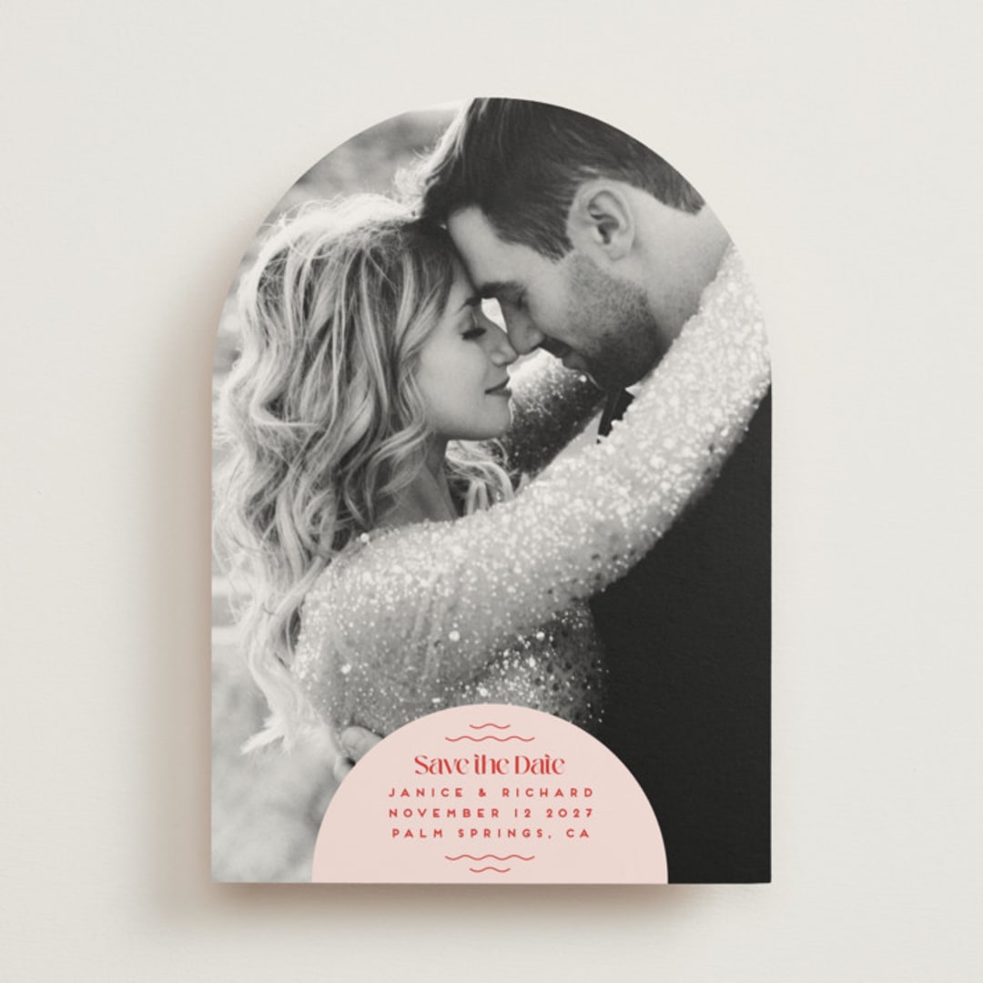 "News!" - Save the Dates in Strawberry by Claudia Orengo - Front