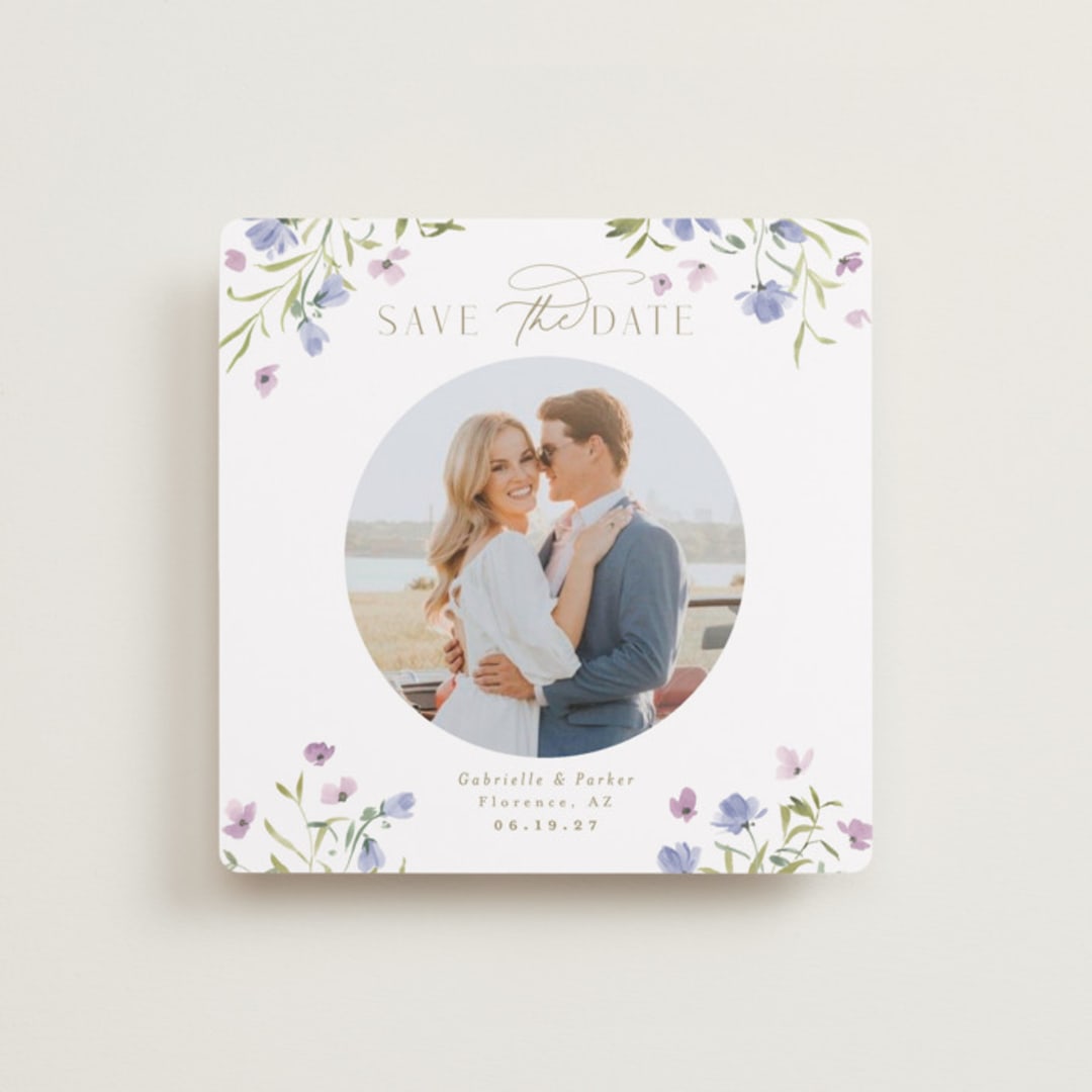 "Sweeping Meadow" - Save the Dates in Wisteria by Everett Paper Goods - Front