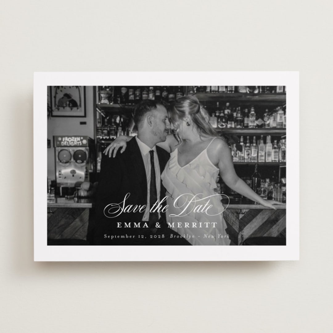 "the classic" - Save the Dates in Ivory by Benita Crandall - Front