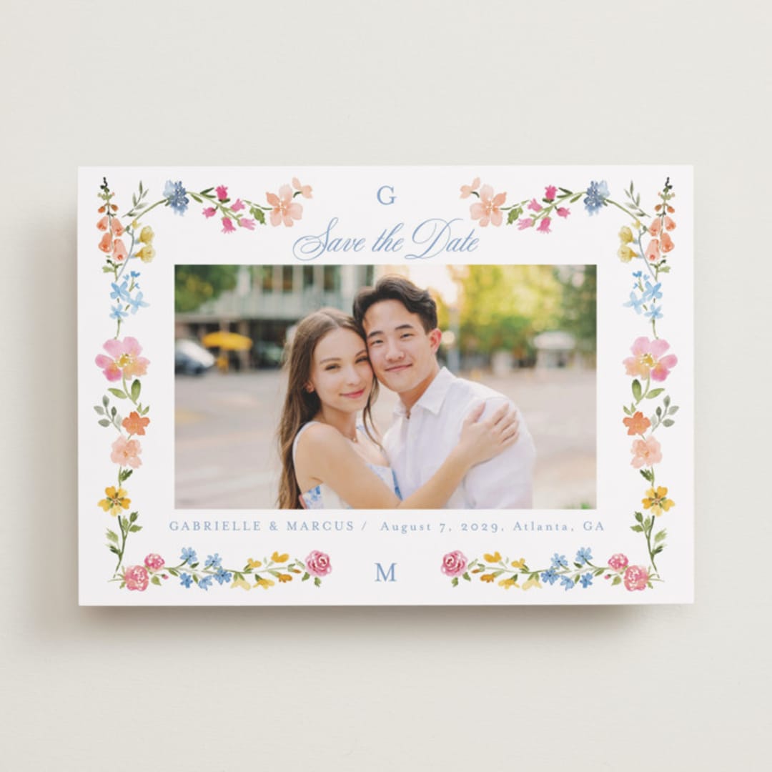 "Everlasting Romance" - Save the Dates in Meadow by Petra Kern - Front