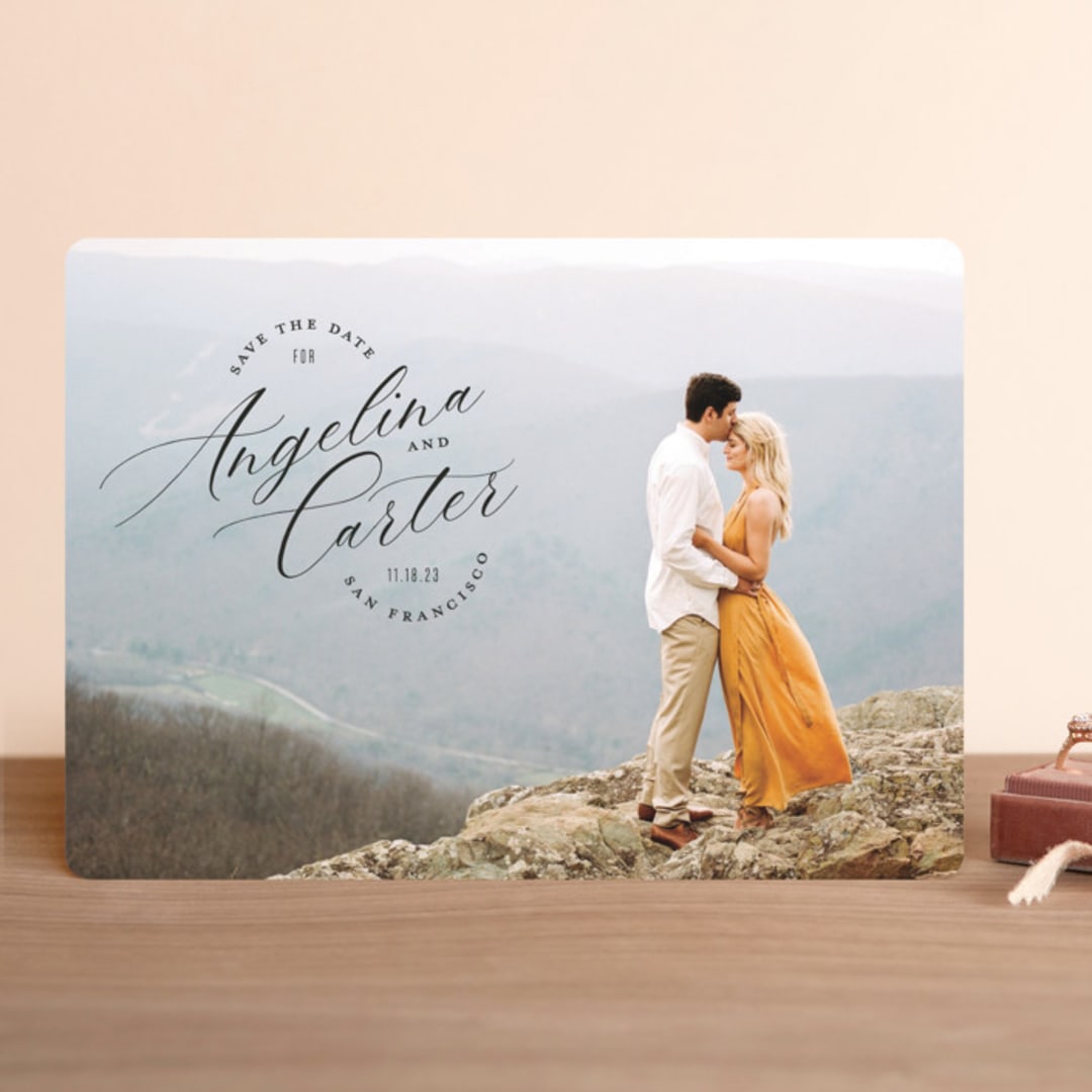 "Classic Curves" - Save the Dates in Ink by Ellis - Front