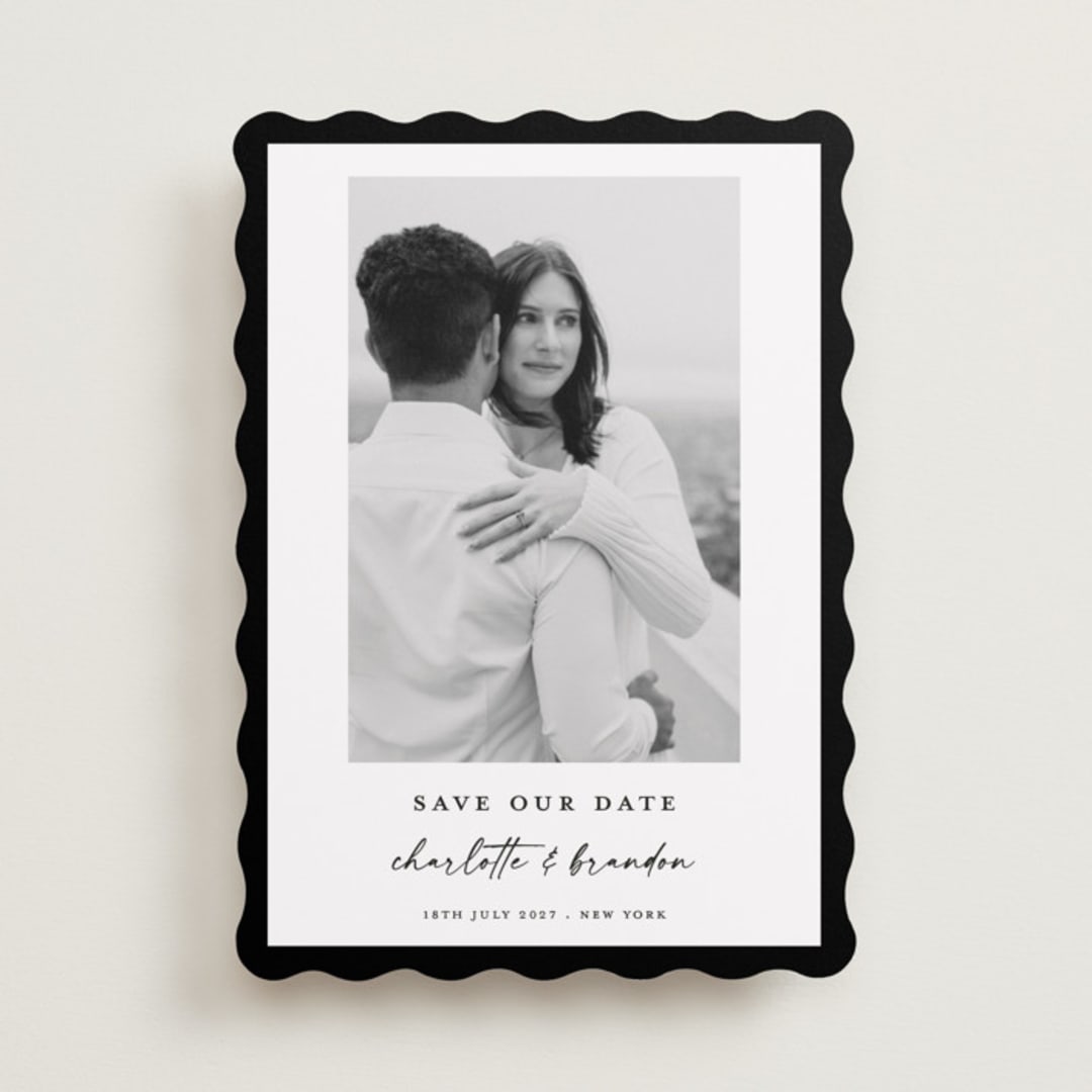 "Main Event" - Save the Dates in Onyx by Devika Keskar - Front