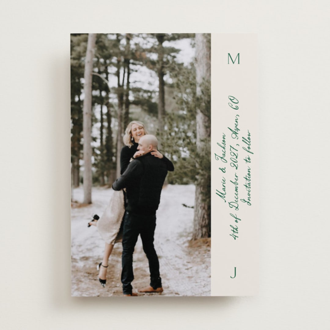 "Simple Scripty" - Save the Dates in Ivory by Petra Kern - Front