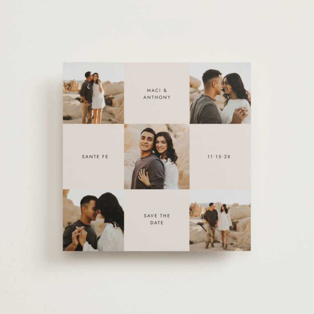 "Foursquare" - Save the Dates in Sand by Cindy Reynolds - Front