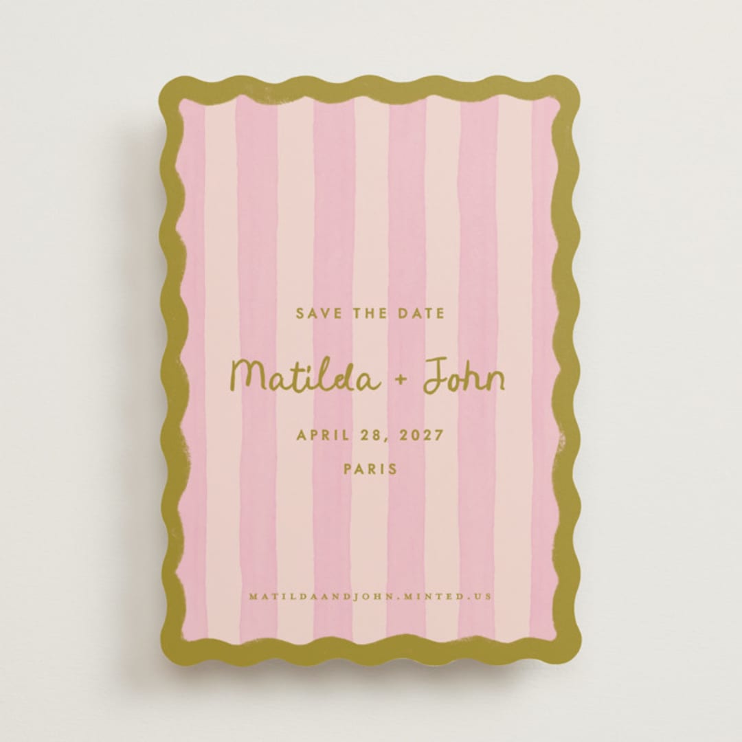 "Paris" - Save the Dates in Macaron by Pink House Press - Front