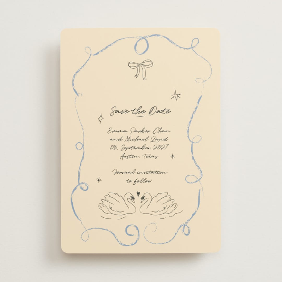 "The Swan" - Save the Dates in Dream by Helena Vitto - Front