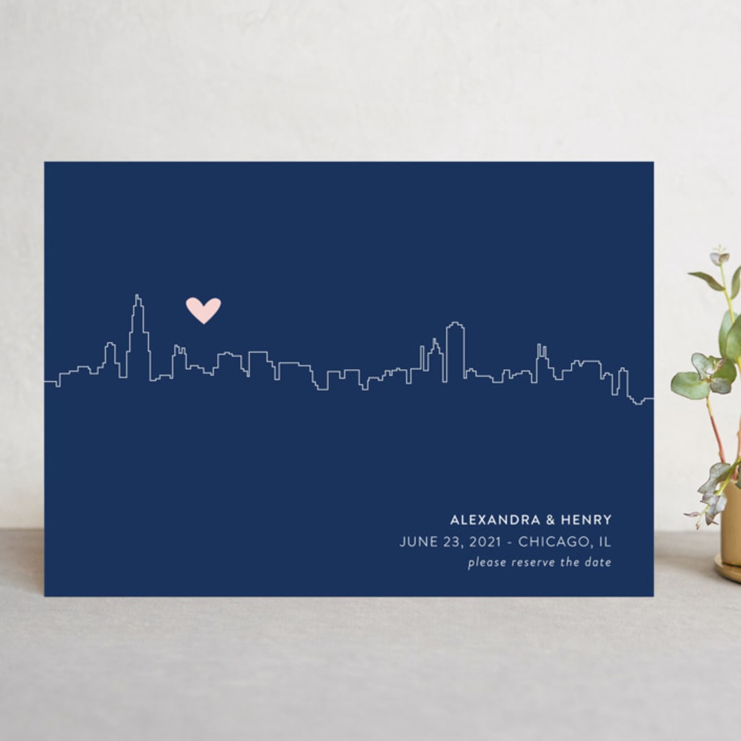 "Love In The City - Chicago" - Save the Dates in Denim by Erin Deegan - Front