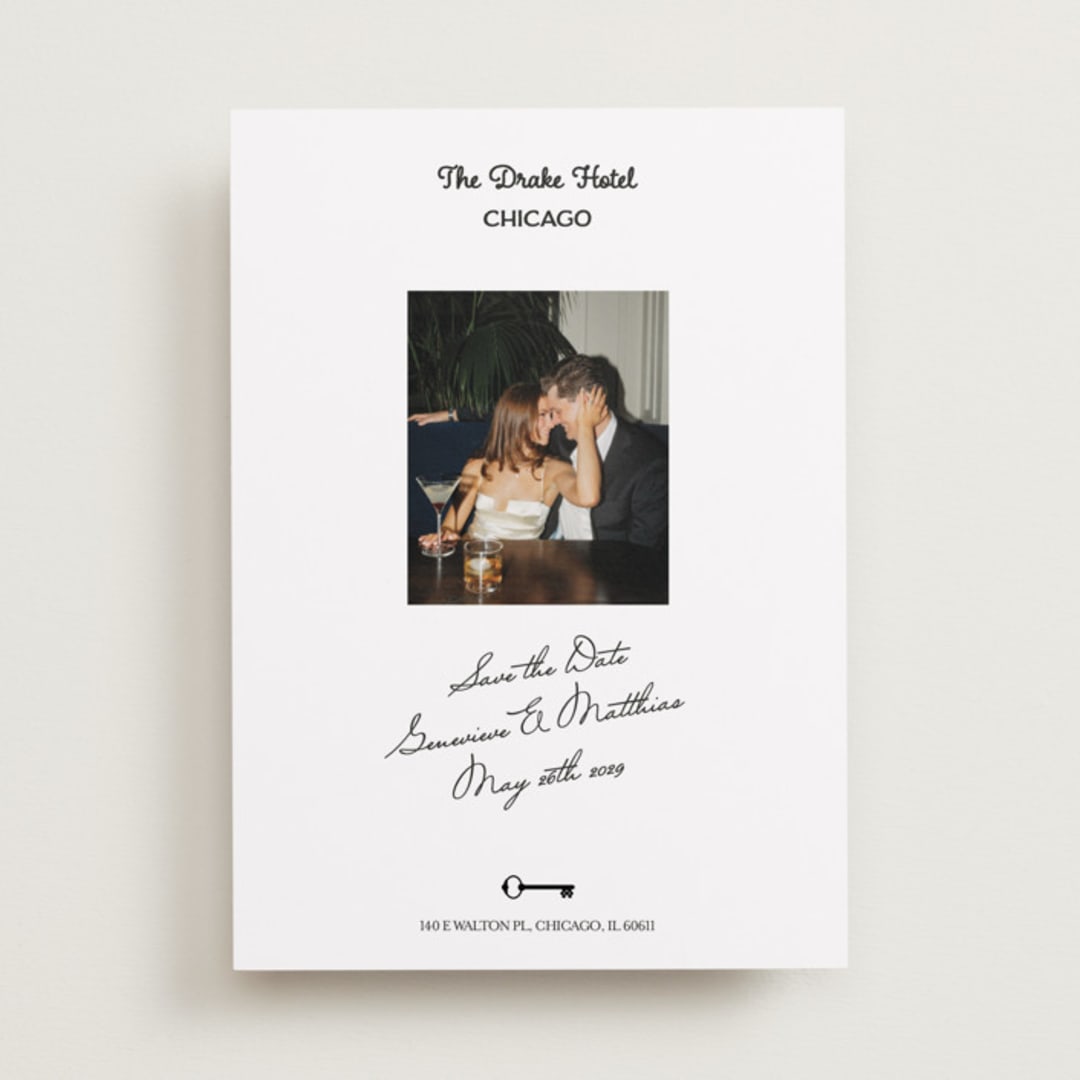 "Hotel" - Save the Dates in Ivory by Studio Suku - Front