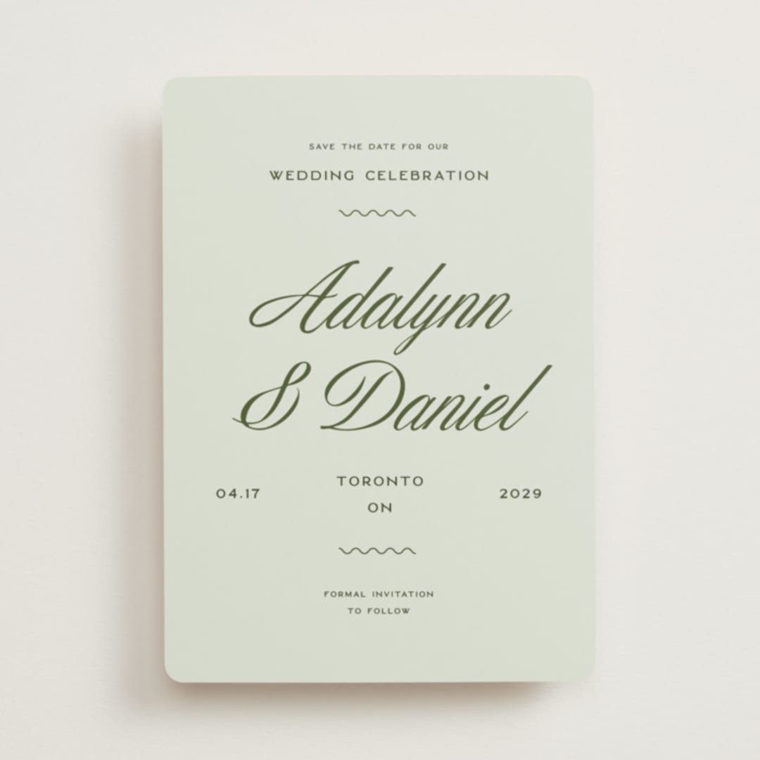 "Swoon" - Save the Dates in Lemongrass by Sam Dubeau - Front