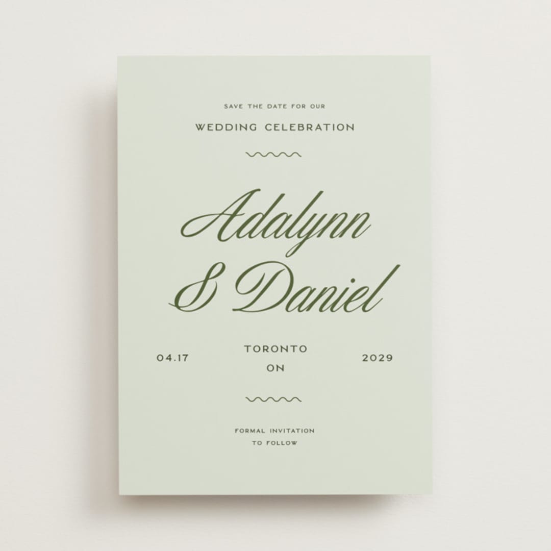 "Swoon" - Save the Dates in Lemongrass by Sam Dubeau - Front