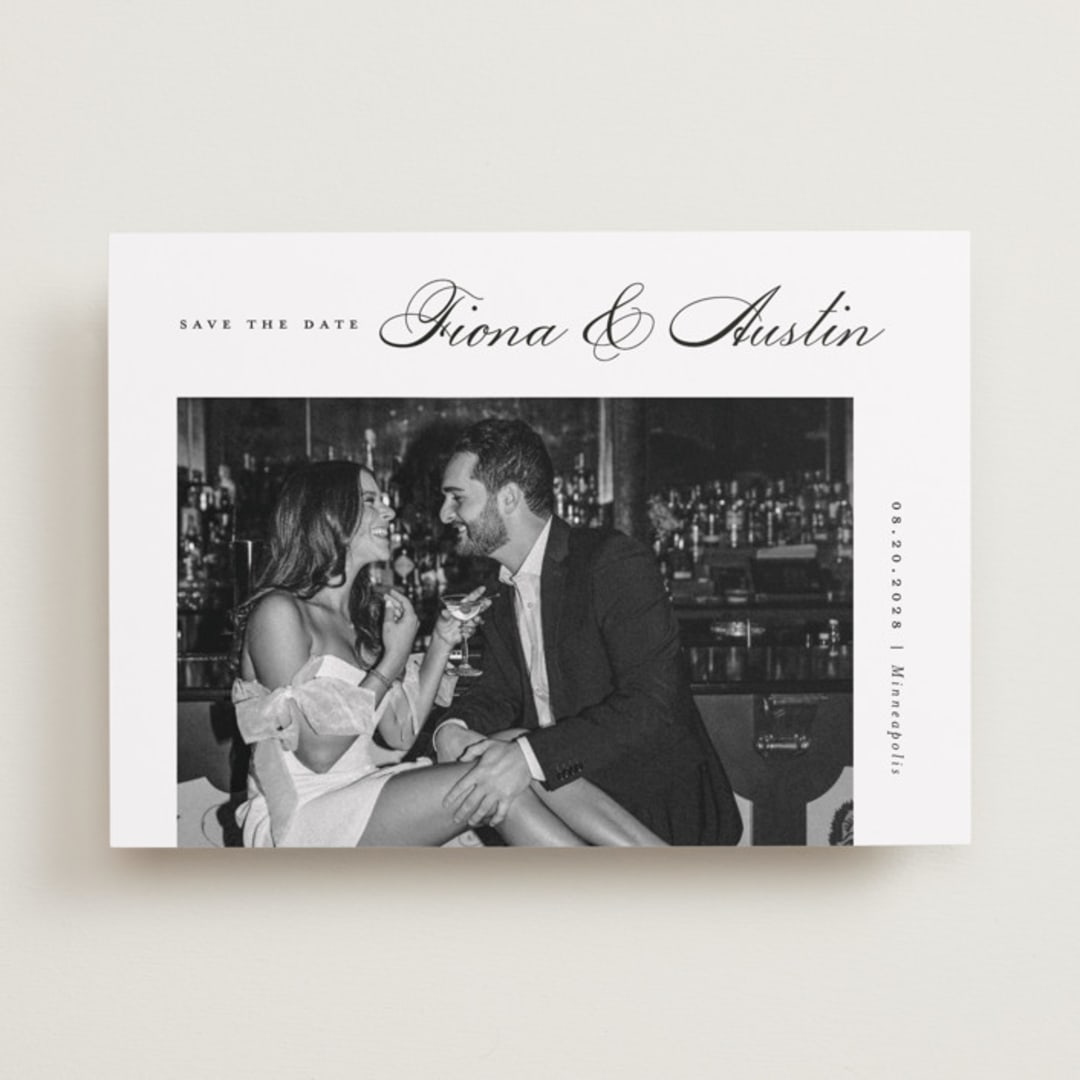 "Lovely Day" - Save the Dates in Onyx by Michelle Taylor - Front