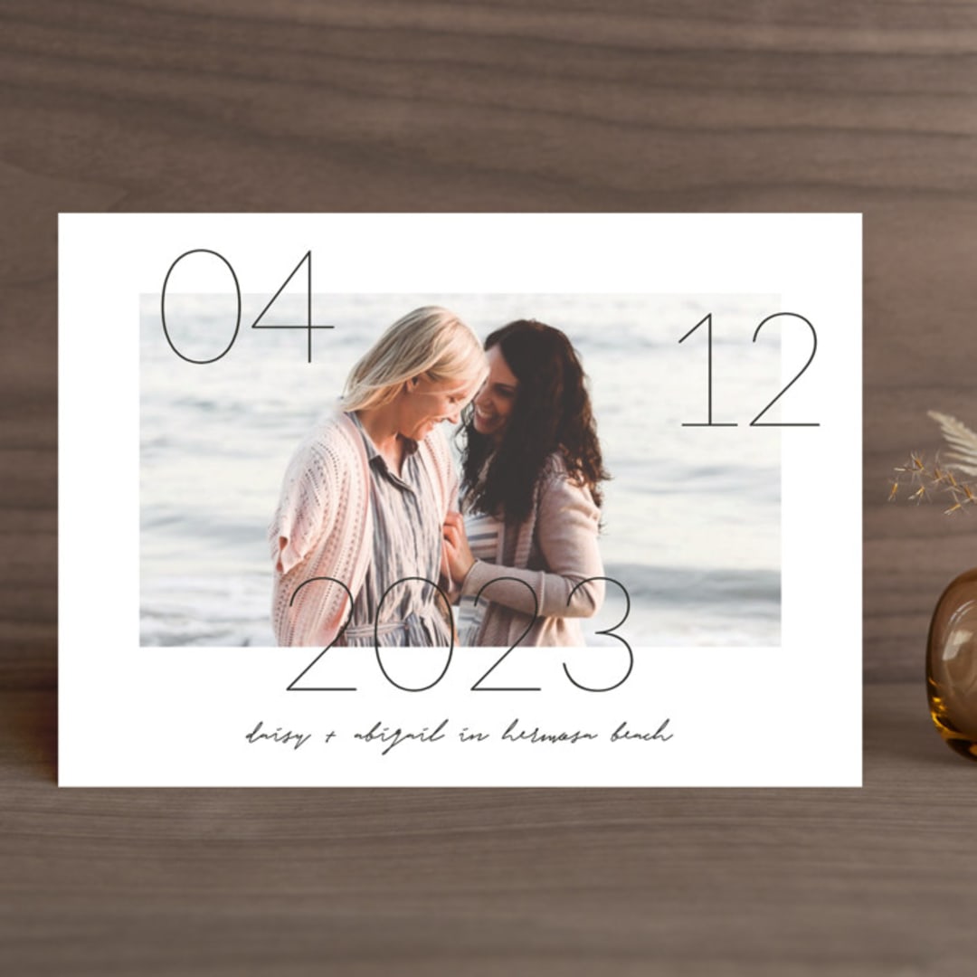 "Lucky Date" - Save the Dates in Snow by Simona Camp - Front