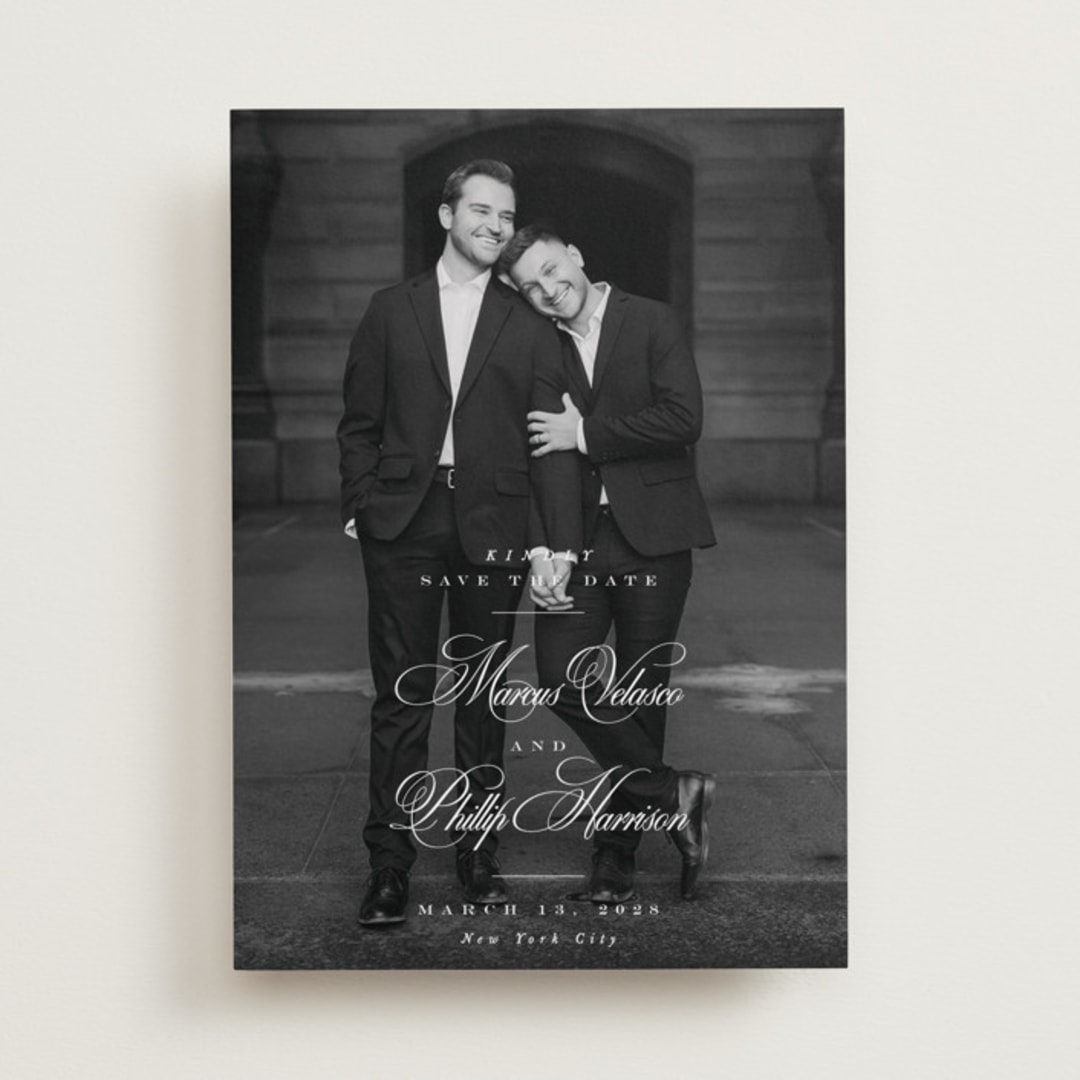 "Grand" - Save the Dates in Newspaper by Lea Delaveris - Front